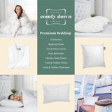 ComfyDown 50/50 Down Feather Blend ComfyDream Bed Pillow for Sleeping, 100% Egyptian Cotton Cover, Made in USA,