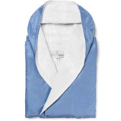 ComfyDown Kids Luxury Blue Hooded Bathrobe for Boys - Soft, Plush - Made in USA