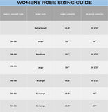 comfydown women bathrobe size chart