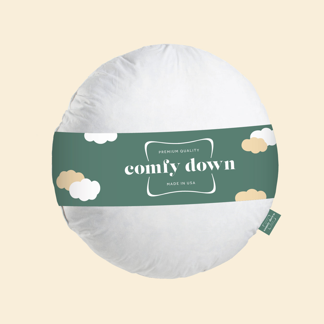 95 Feather 5 Down, Square Decorative Pillow Insert MADE IN USA