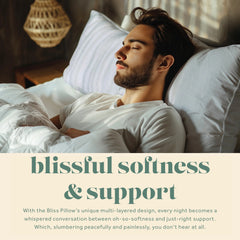 Bliss triple-chamber layered pillow
