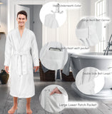 Luxurious Men Spa Bathrobe, Plush, 2-Ply Design, Full Length - Made in USA