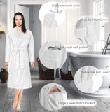 Luxurious Women Spa Bathrobe, Plush, 2-Ply Design, Full Length - Made in USA