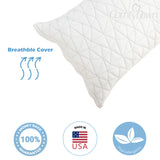 ComfyDown - Adjustable Memory Foam Sleeping Pillow - Removable, Washable, Breathable, Cooling Bamboo Cover - Hypoallergenic, CertiPUR-US - Made in USA