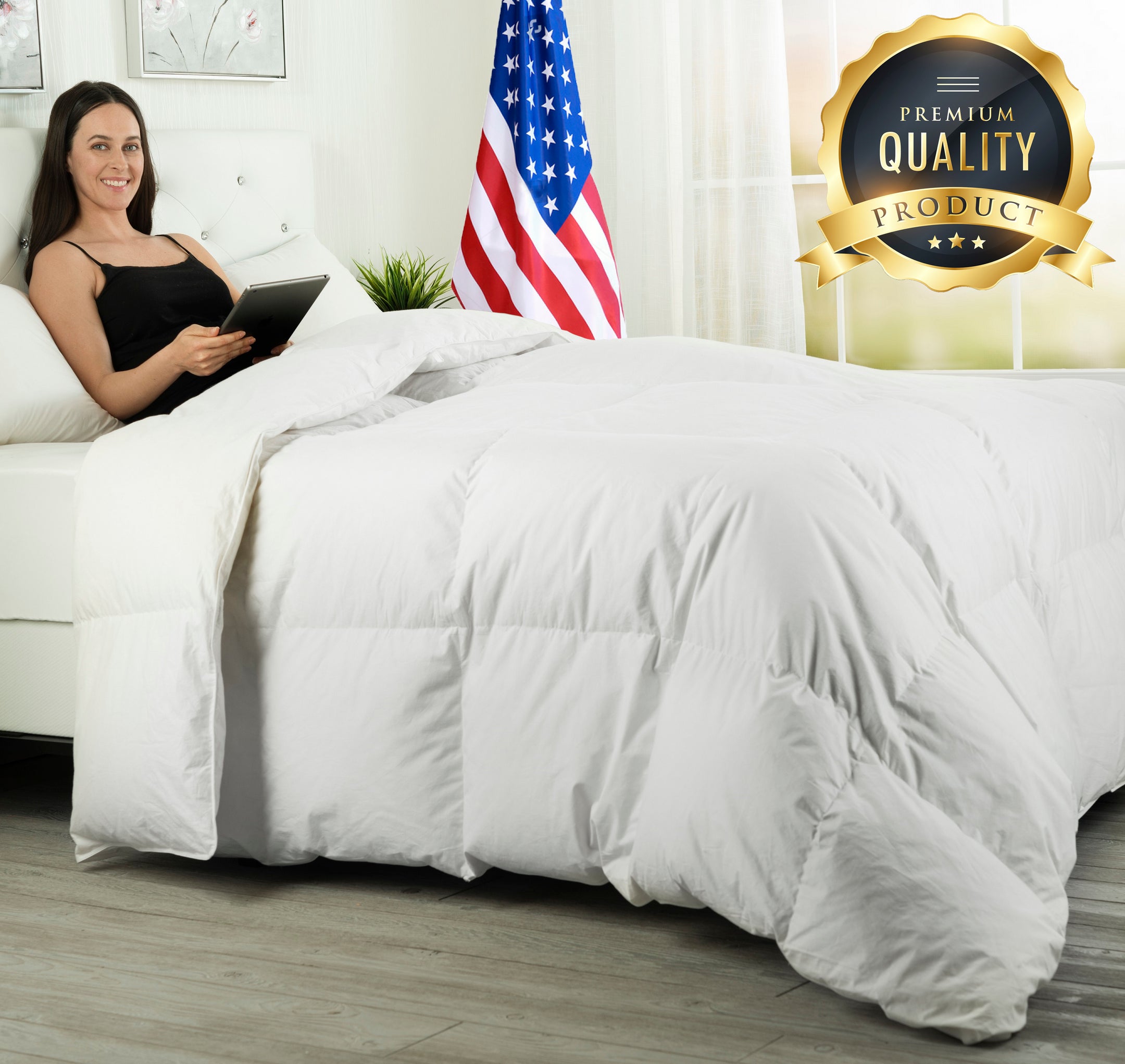 Luxurious 800 Fill Power Goose Down Comforter MADE IN USA ComfyDown